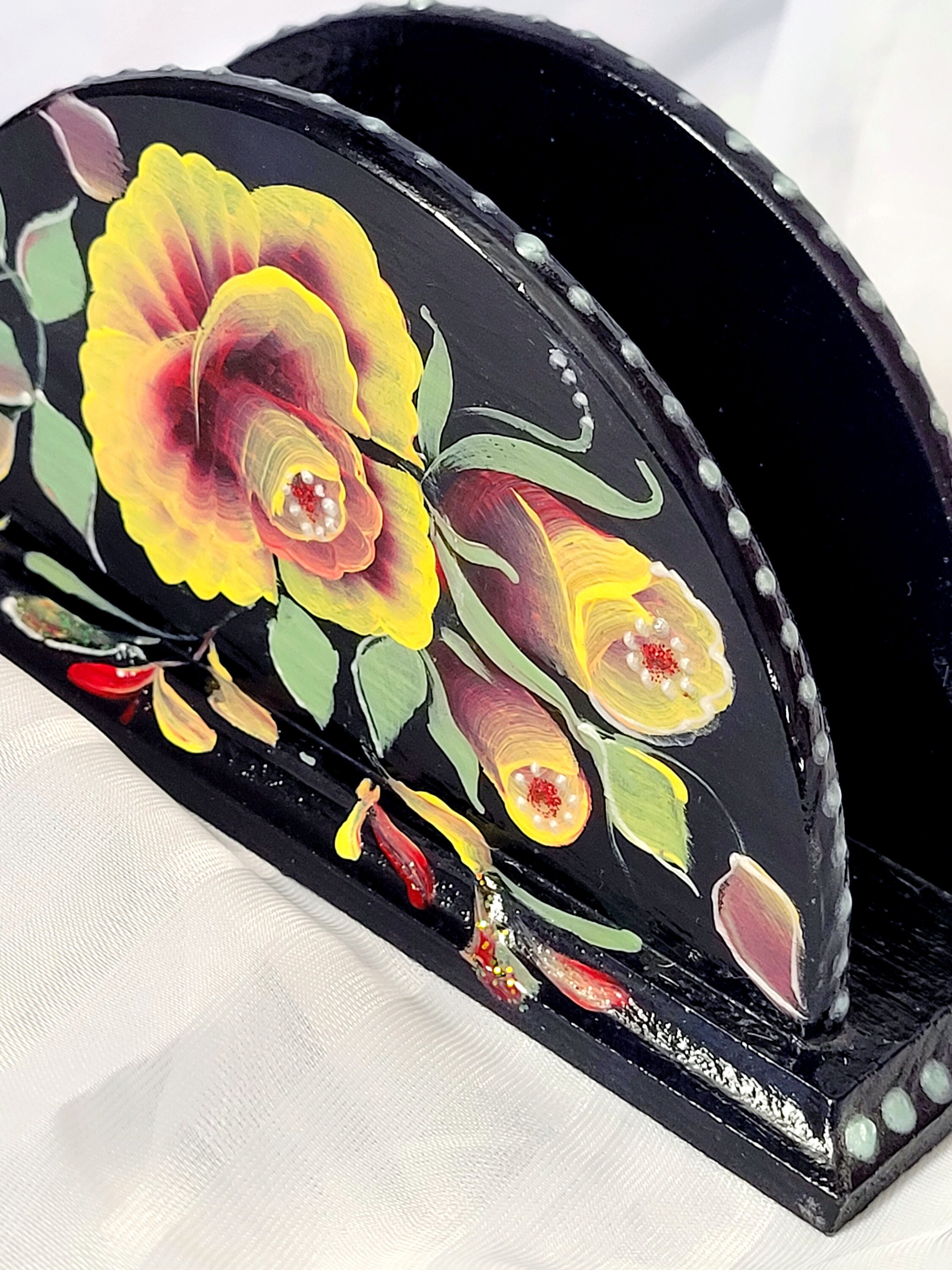 Decorative napkin Holder. Decorative hand made dining decor. Etsy