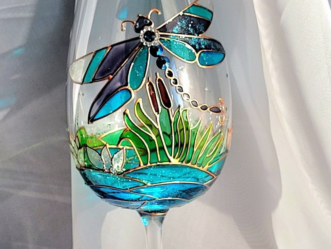 Stained Glass Wine Glasses Diy Purchase Discount