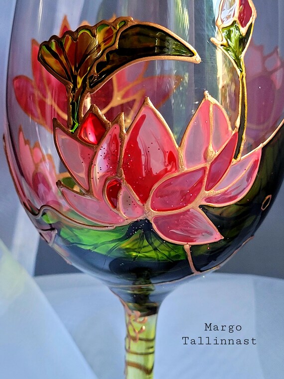 Large Red Wine Glass, Custom Wine Glass