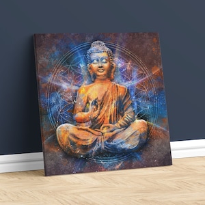 Buddha Canvas Print Meditation Poster Canvas Print Wall Art Home Decor