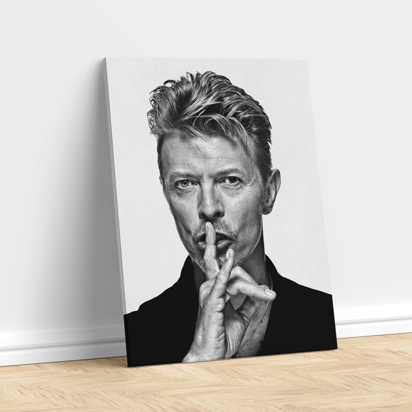 David Bowie Shush Canvas Print Photography Art Vintage Photo Wall Decor Movie Poster