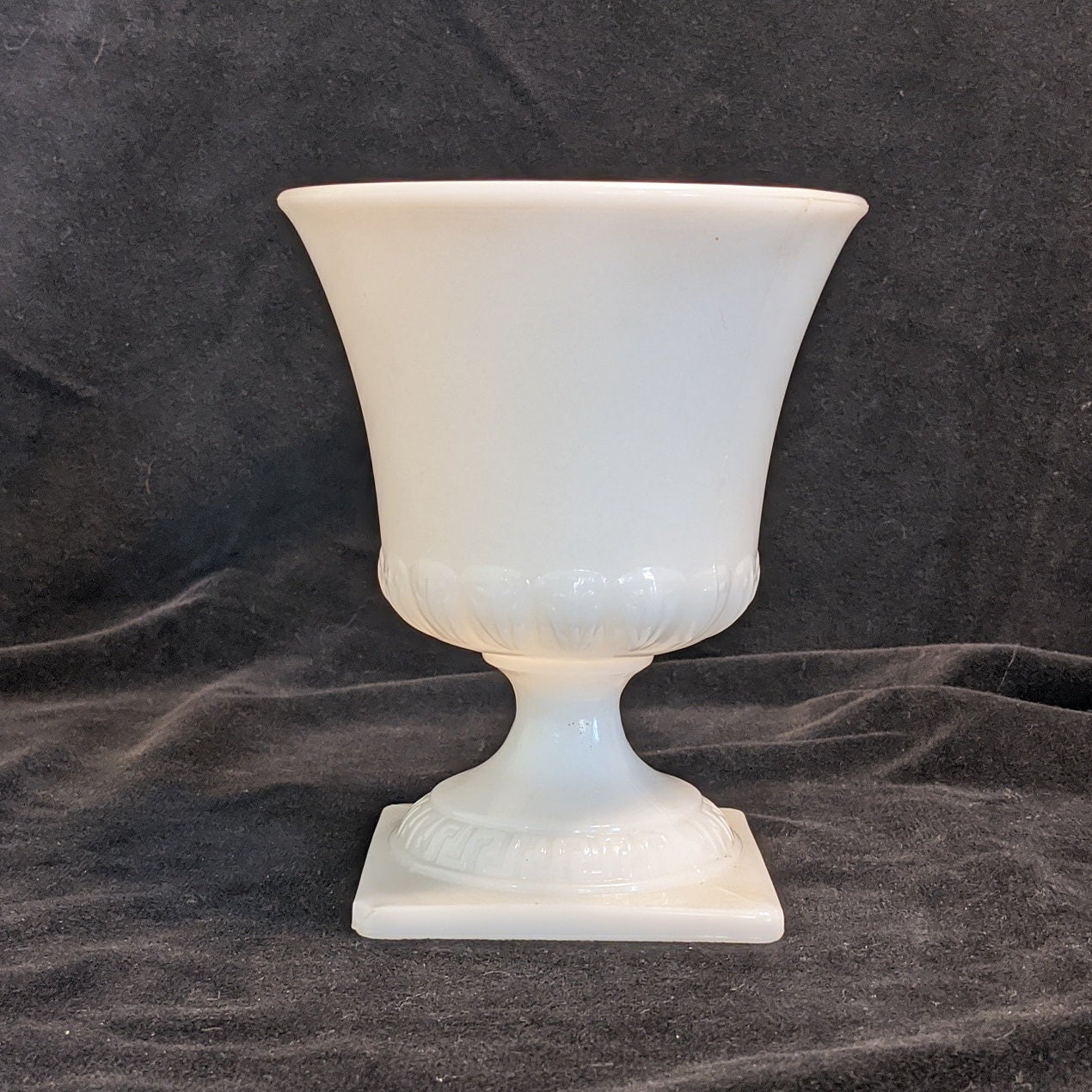 E.O. Brody MJ43 Milk Glass Planter With Pedestal Base Etsy