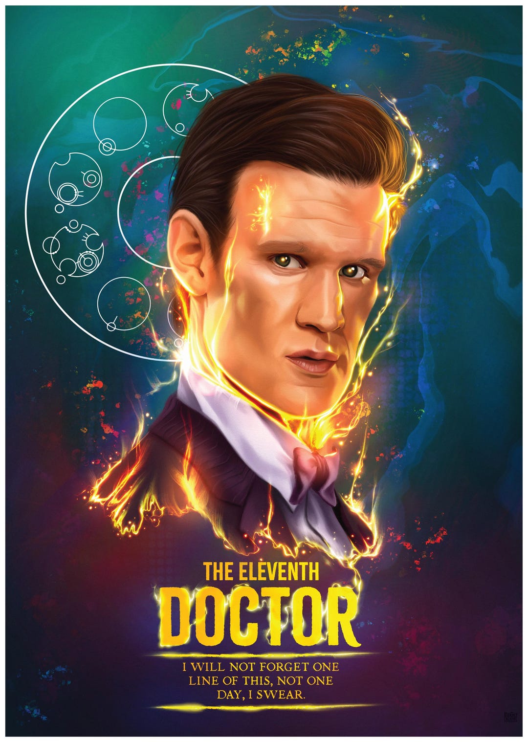 11th Doctor Regeneration Art Print | Doctor Who Illustration | Digital ...