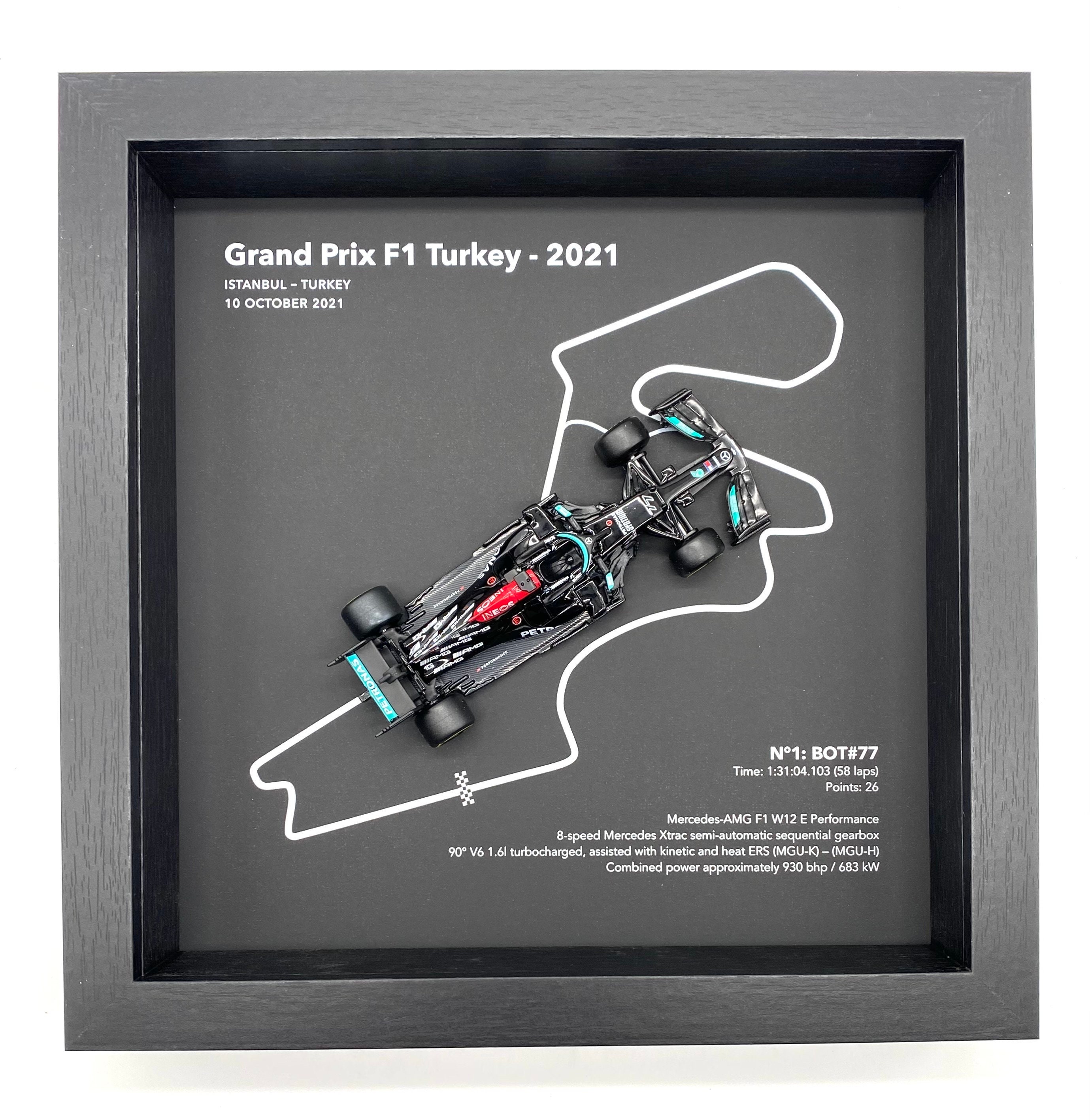 Valtteri Bottas GP F1 Turkey 2021 3D Frame - Etsy