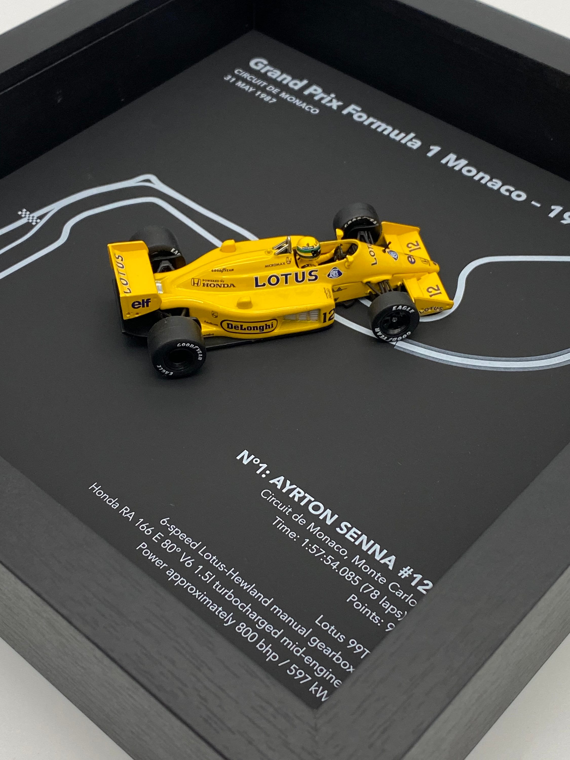 アイルトン・セナ GP F1 モナコ 1987 3D フレーム - - Etsy 日本
