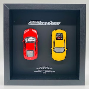 Rahmen 3D Objekt Ferrari 360 Modena gelb und rot (1999)