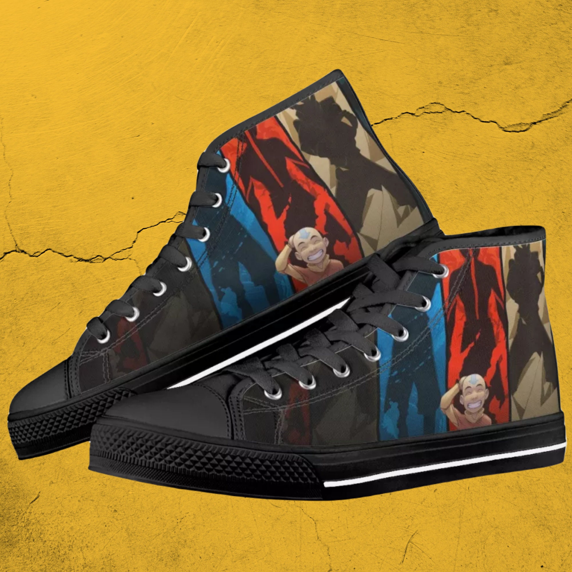 Avatar shoes. Avatar the Last Airbender high tops sneakers. | Etsy