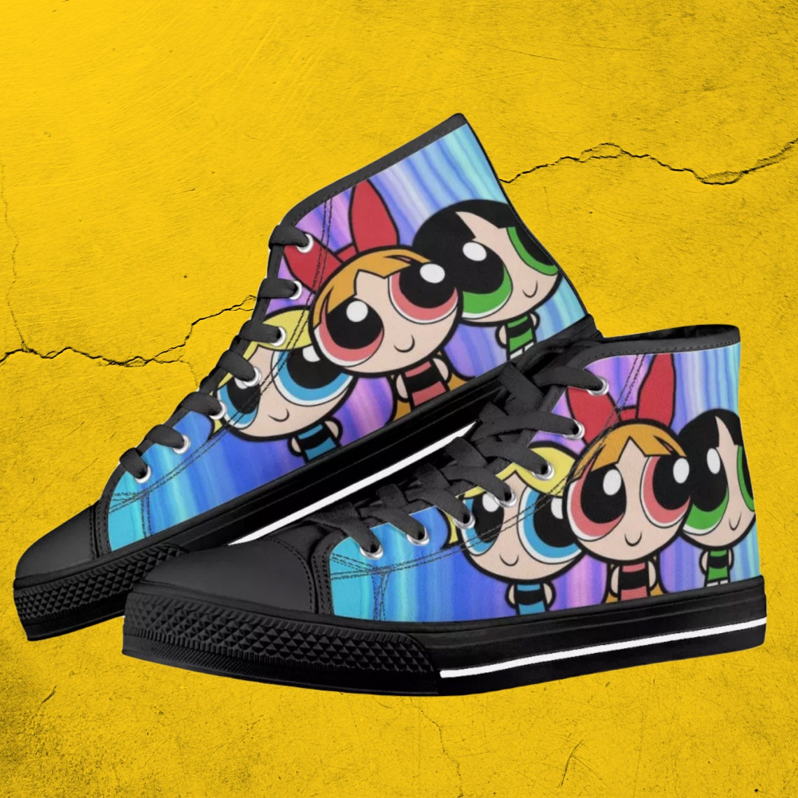 Powerpuff Girls Shoes. Powerpuff High Tops Sneakers. | Etsy