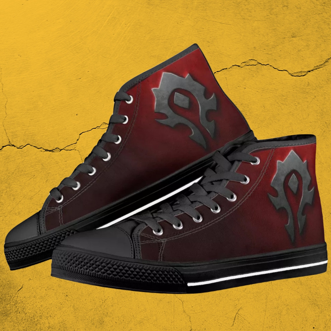 World of Warcraft shoes. Horde high tops Warcraft sneakers. Etsy