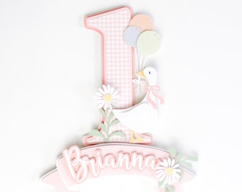One Silly Goose Cake Topper, Goose 1st Birthday, goose theme, Cake Topper First Birthday Baby, One Silly Goose, Vintage Goose Birthday party