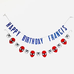 Spiderman Banner, Spiderman Birthday, Spiderman Garland, Spiderman Party, Spiderman Birthday Garland, Spiderman Decorations