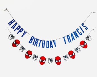 Spiderman Banner, Spiderman Birthday, Spiderman Garland, Spiderman Party, Spiderman Birthday Garland, Spiderman Decorations
