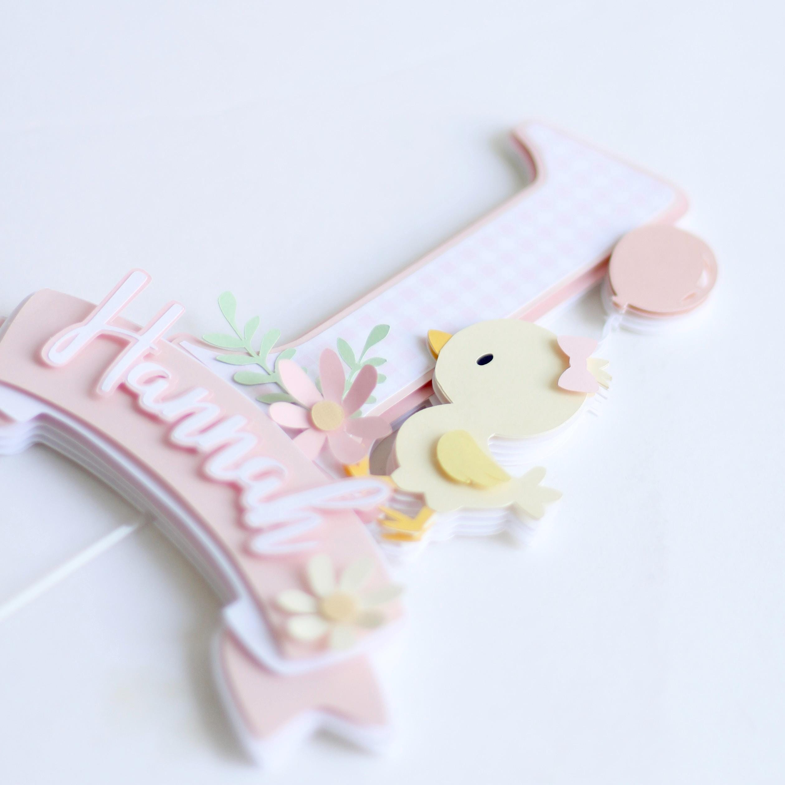 Chicken Cake Topper, Chick Cake Topper, Chicks First Birthday, Farm ...