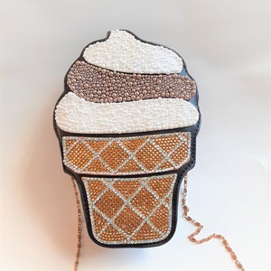 Diamond and Pearl Bedazzeled Ice-Cream Purse