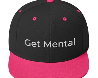 Black/Neon Pink Snapback Hat GM Podcast