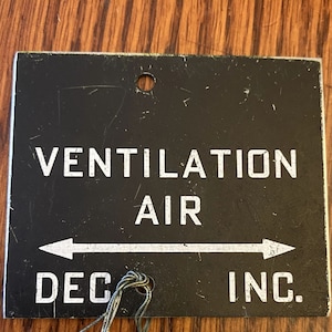 Vintage USAF Aircraft Aviation 1960s Ventilation Air Metal Plate Part