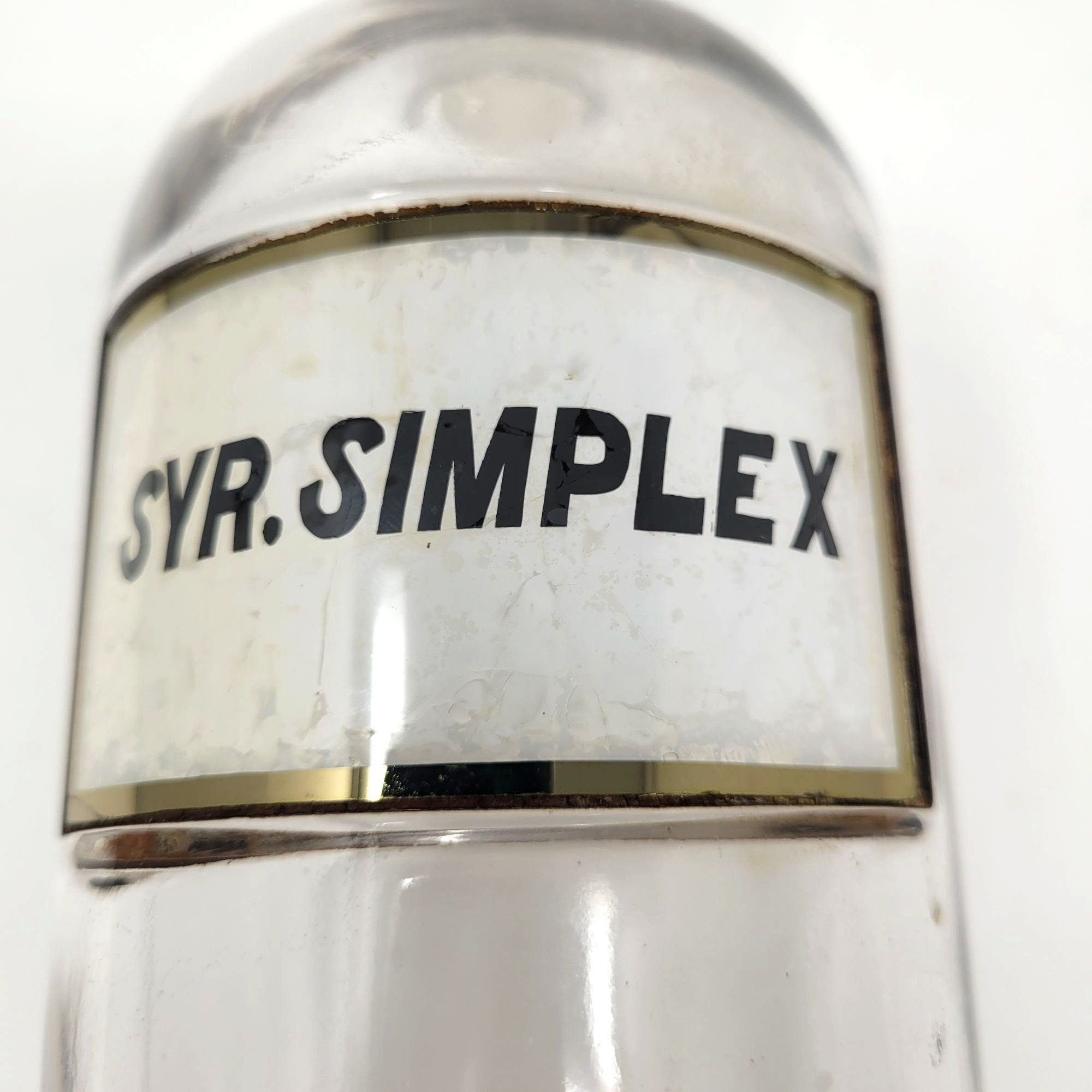 Antique Apothecary Jar Syrup Simplex Label Under Glass Ground Glass ...
