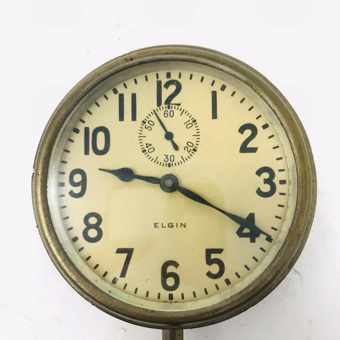 Vintage ELGIN Brass Car Clock Wind Up Dashboard Ford Etsy