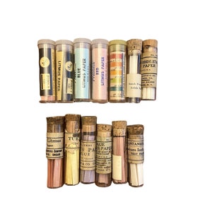 Collection of 13 Vintage Litmus Red and Blue and Potassium Iodide 