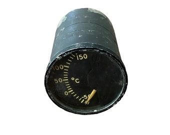 USAF Korean War Lewis Engine Aircraft Aviation Temperature Indicator Thermometer