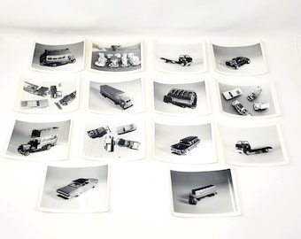 Vintage Photos Of Model Kit 1940s Cars Trucks Lot of 14 Black And White Pictures