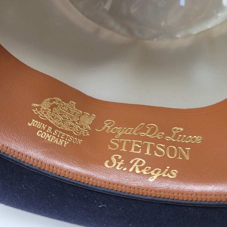 Vintage STETSON Black Fedora Hat 1960s St Regis Royal Deluxe Mens Size ...