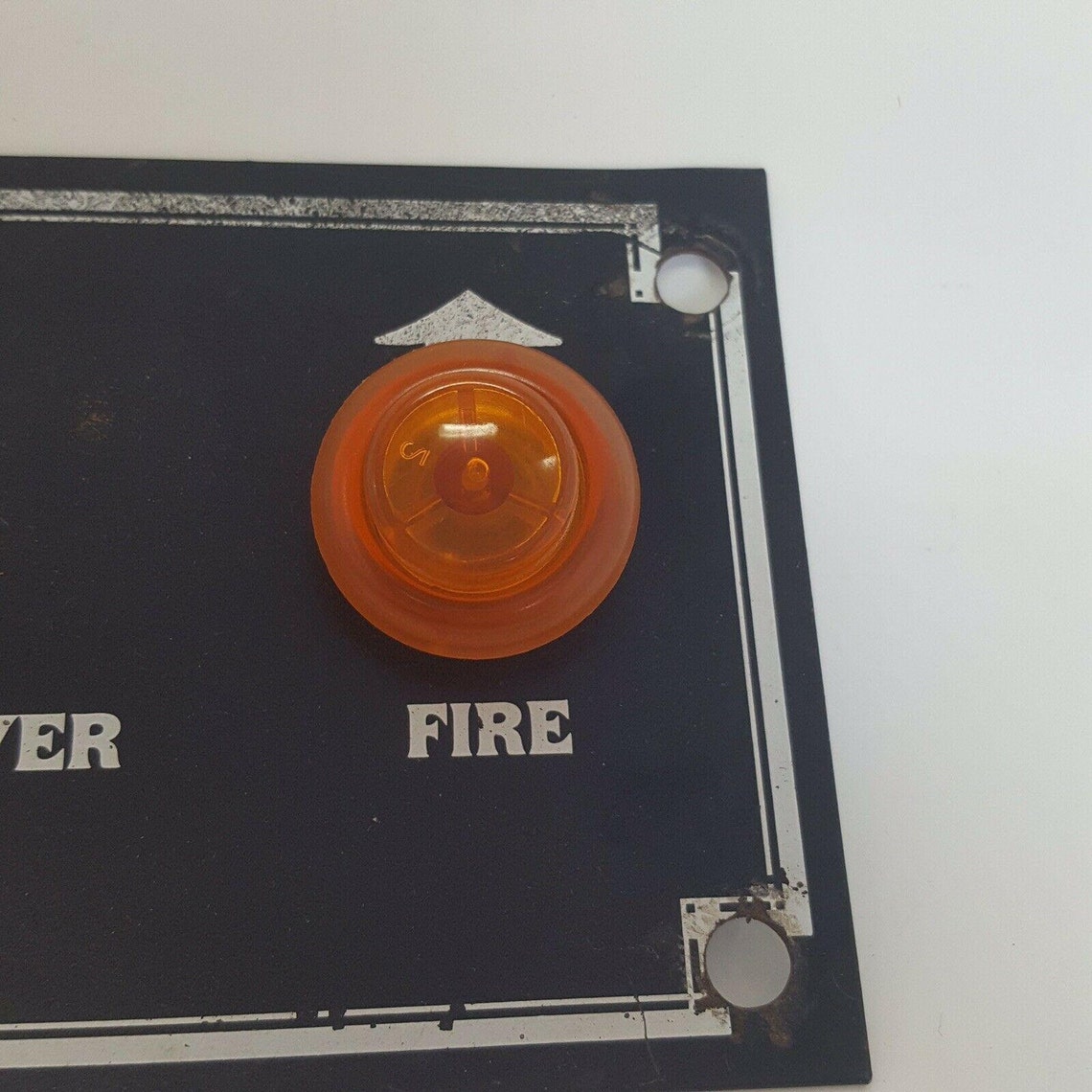 Arcade Control Panel Overlay Vintage Metal Pinball Fire Button Gaming