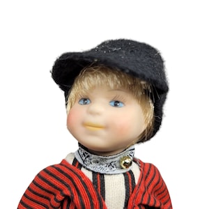 Holland Handmade Mini Boy Doll 4 1/2&quot; Traditional Costume Volendam Pop Porcelain