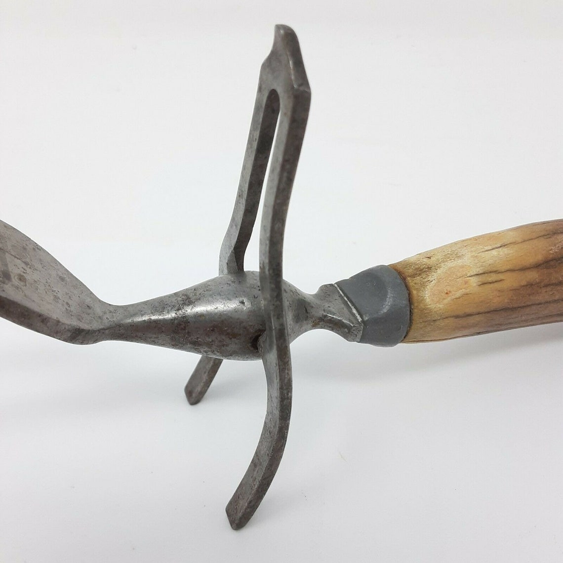 Antique CARVING FORK with Stand Stag Horn Handle 2 Tine Meat Etsy