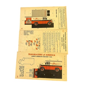 Vintage Shredded Wheat North American Delivery Van Lines Modelo de cartón plegable