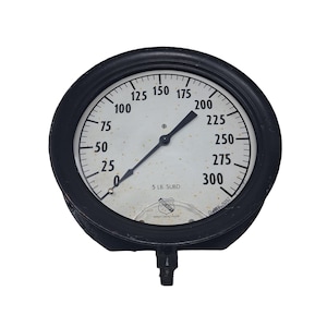 Large Vintage 10&quot; Ashcroft Gauge Black Steam Punk