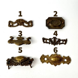 You Choose 1 Vintage Antique Cabinet Drawer Pull Backplate Restoration Hardware