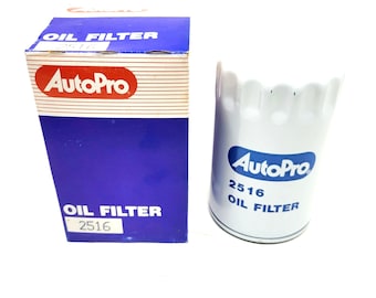 Vintage AutoPro Oil Filter 2516 Caja Original Mecánico de Mantenimiento Automotriz