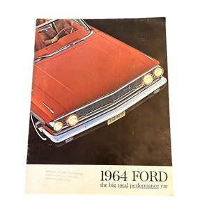 Vintage 1964 Ford Motor Automobile Information Sales Pamphlet Brochure