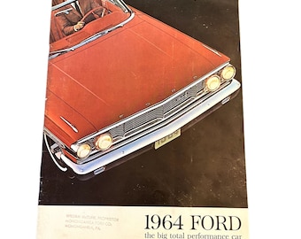 Vintage 1964 Ford Motor Automobile Informationsbroschüre Verkaufsbroschüre