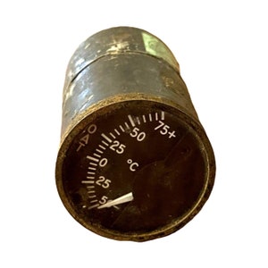 Vintage USAF Temperature Indicator Aircraft Gauge COAT Certified Made in USA