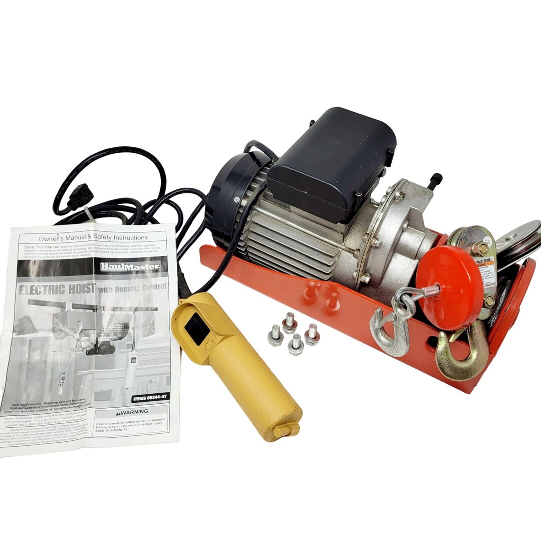 Haul Master Lifting Electric Hoist 1100 to 550 Pounds With Remote