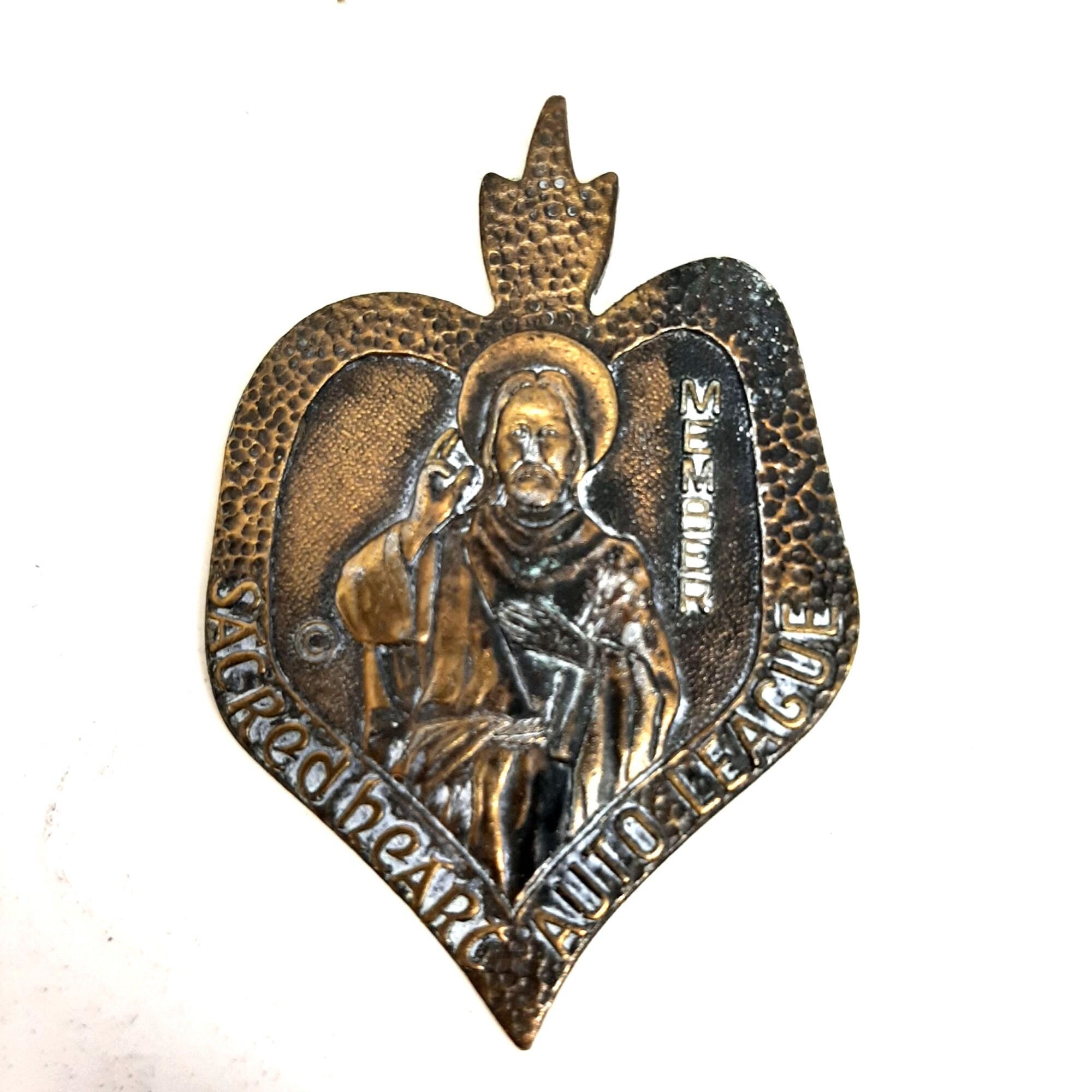 Vintage Sacred Heart Medallion