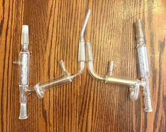 Jacketed Vigreux Distillation Column Chemistry Laboratory Glassware Set of 2