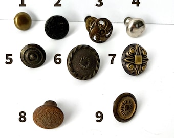 You Choose 1 Vintage Antique Round Drawer Knob Handle Restoration Hardware