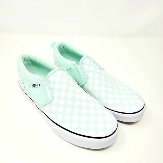 forest green checkered vans
