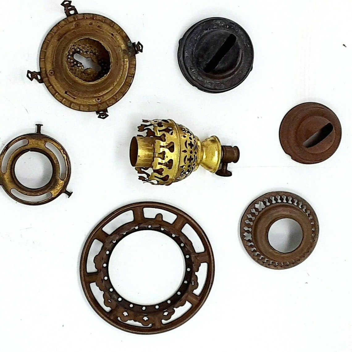 LAMP PARTS Antique Vintage Lot Gas Brass Lighting Burners Etsy