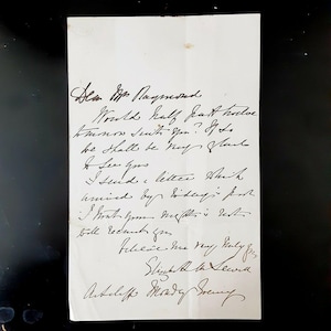 ELIZABETH MISSING SEWELL Carta firmada y autografiada Autor de educación en el hogar de 1800