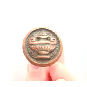 Vintage Greek Style Watching Drawer Knob Copper Color Hardware 3/4" Pull