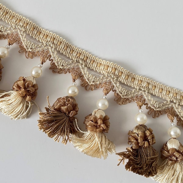 Organza Pearl Tassel Fringe