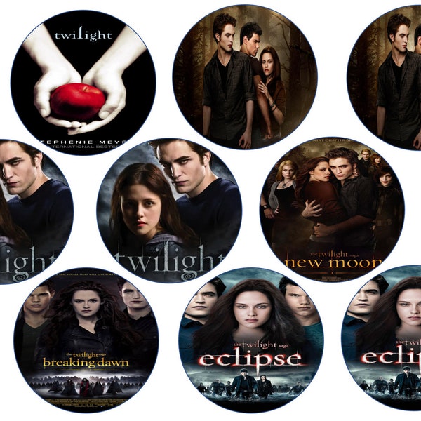 12 x Twilight Themed Edible Cupcake Toppers