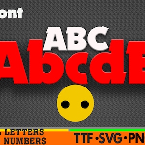 Font game Letters and Numbers SVG PNG Clipart Bundle Svg PNG Bundle For Cricut Silhouette File Instant Download Digital