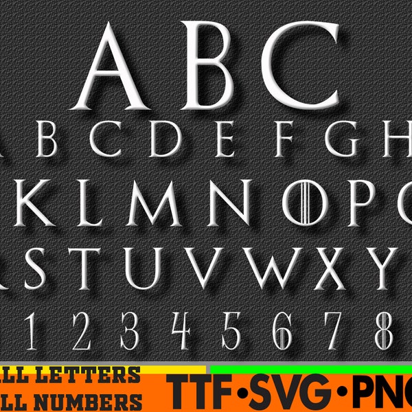 Font movie Letters and Numbers SVG PNG Clipart Bundle alphabet mother dragon Svg PNG Bundle Cricut Silhouette File Instant Download
