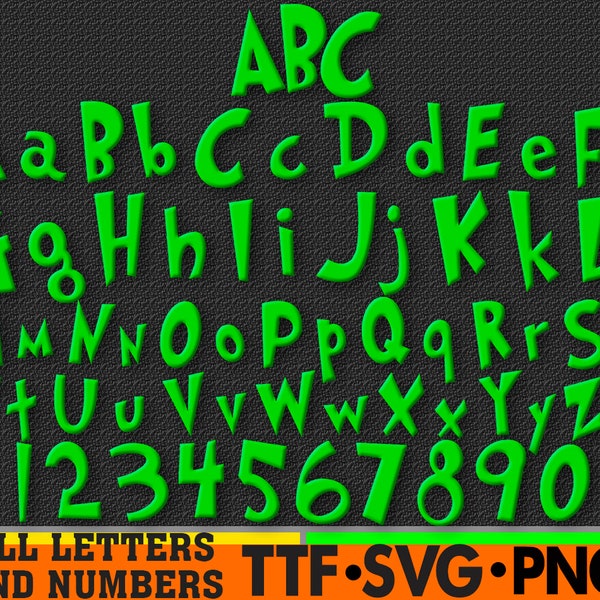 Lettres de police SVG PNG Noël Clipart Bundle Svg png Bundle de Noël pour Cricut Silhouette Fichier Téléchargement instantané Émission de télévision numérique