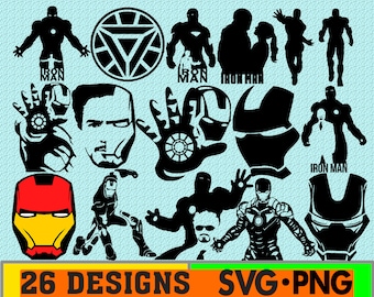 Film-Held SVG PNG Superhelden Clipart Bundle Svg PNG Bundle für Cricut Silhouette Datei Instant Download Digital